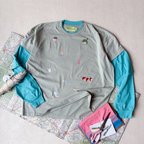 LIL PUBLIC Katabuchi Triple layer Tee Green "Uketsu Series"