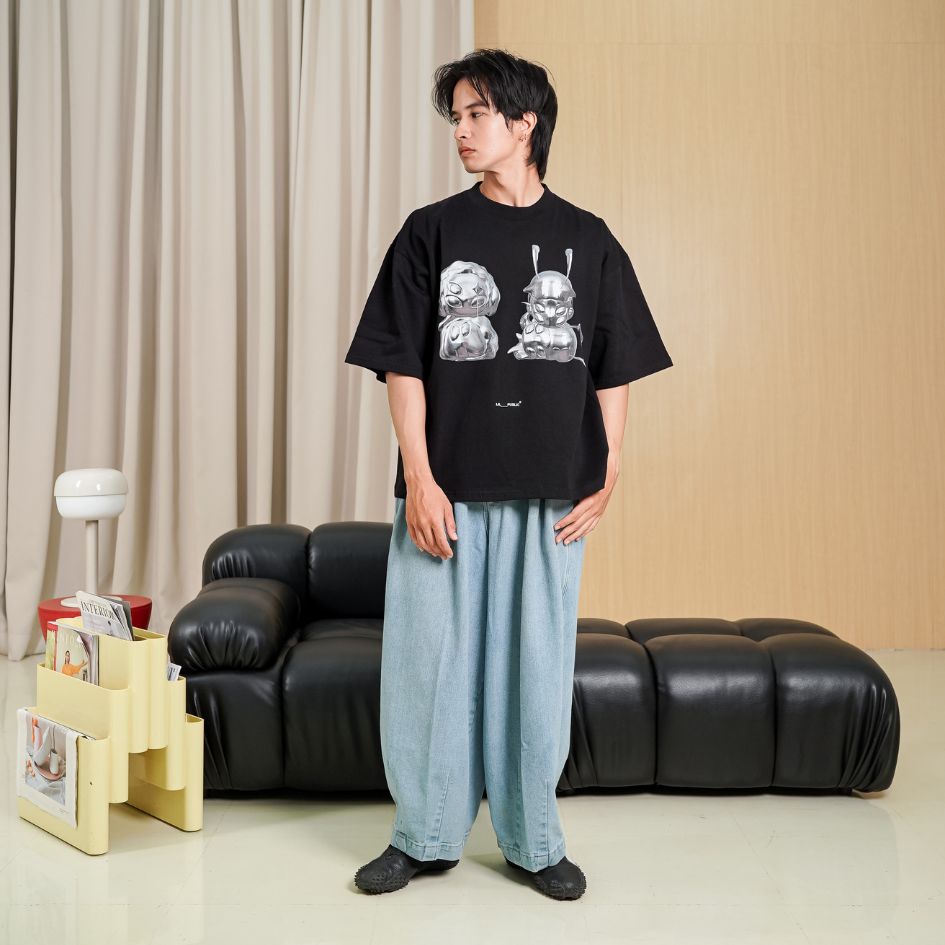 LIL PUBLIC Oversize Heavyweight T-shirt Nikujaga “Hisashi series”