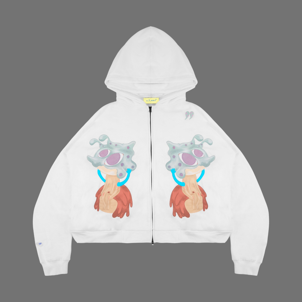 LIL PUBLIC Zip Hoodie Double Hood Yoshiko & Kikue “Sayaka Series”
