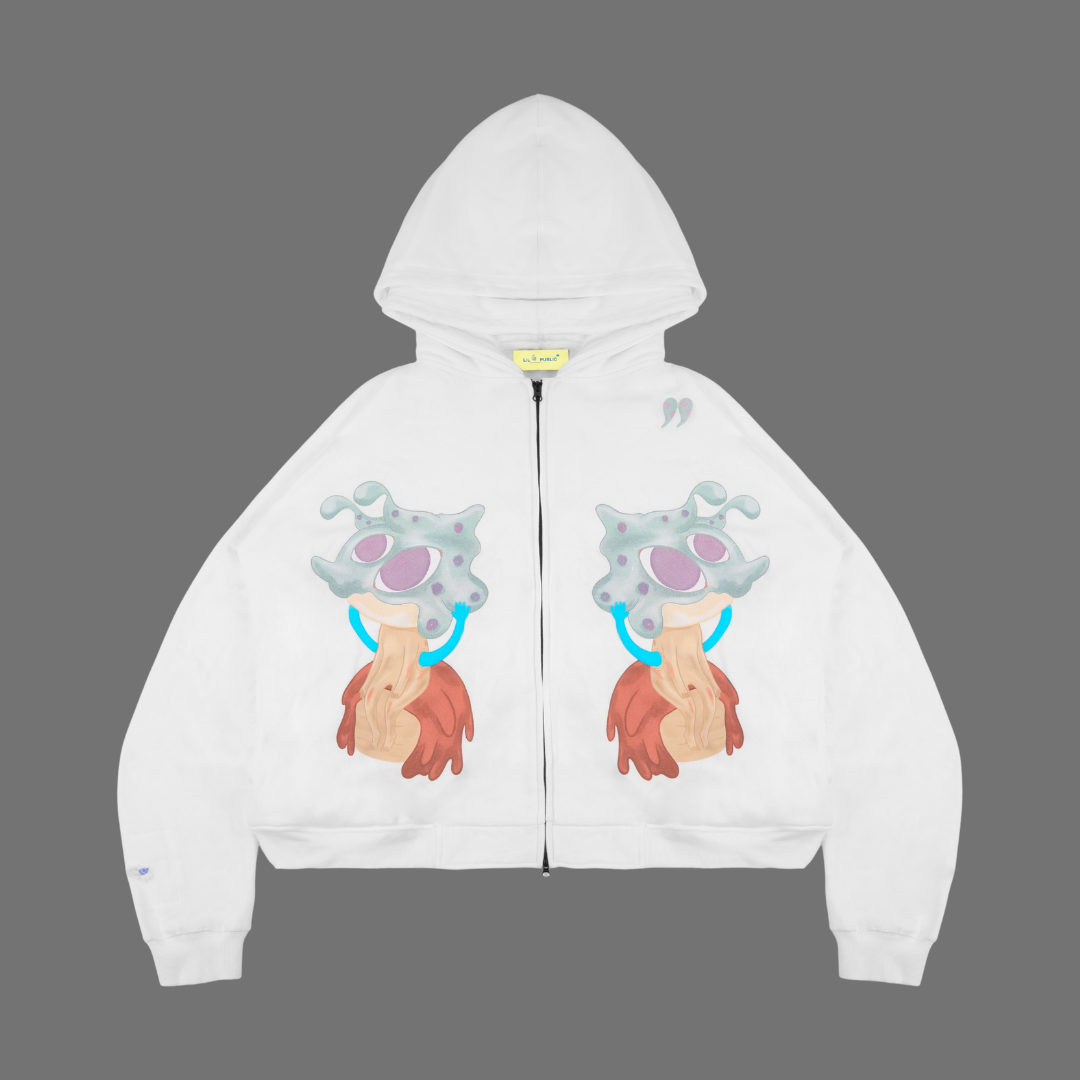 LIL PUBLIC Zip Hoodie Double Hood Yoshiko & Kikue “Sayaka Series”