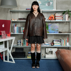 LIL PUBLIC Takeichi Leather Cardigan “Osamu Series”