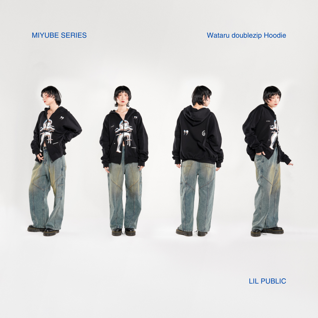 LIL PUBLIC Double Zip Hoodie Wataru “Miyube series”