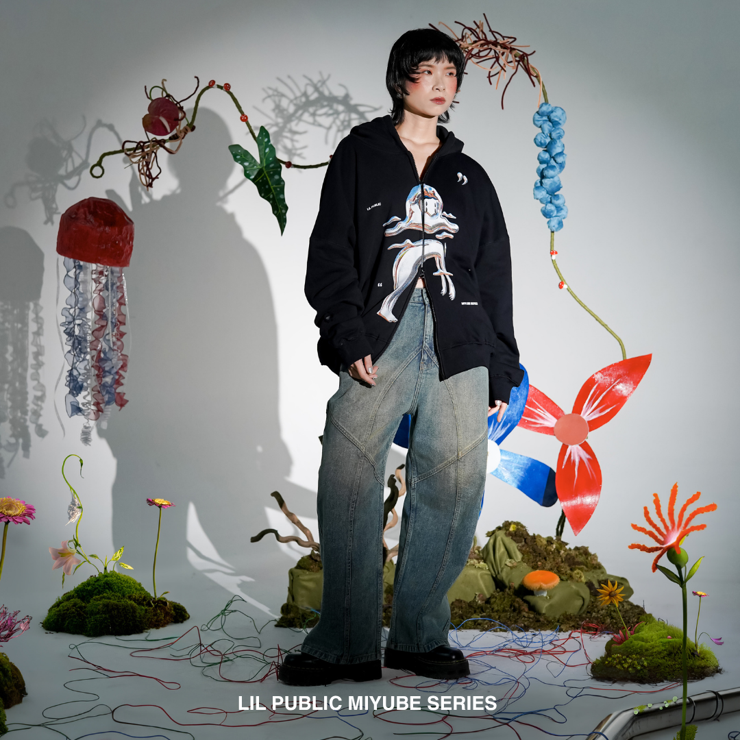 LIL PUBLIC Double Zip Hoodie Wataru “Miyube series”