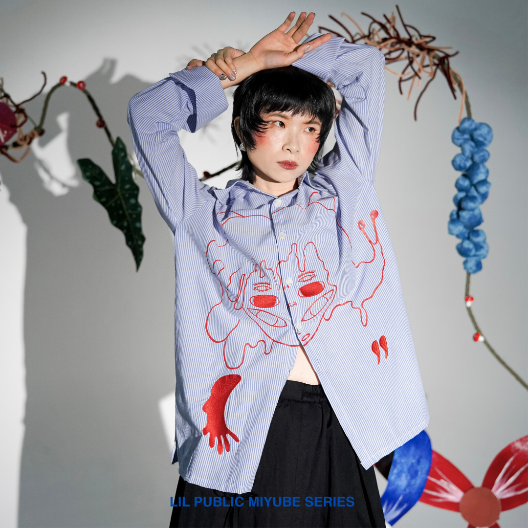 LIL PUBLIC Meena stripes shirt “Miyube series”
