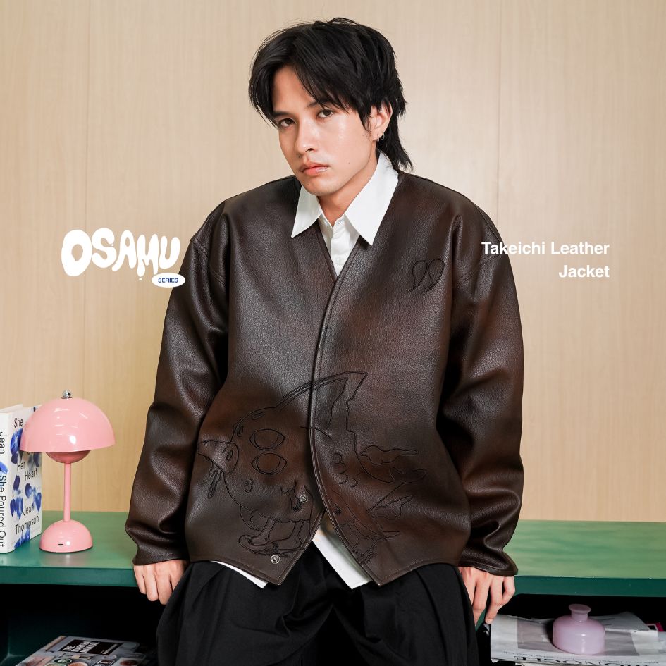 LIL PUBLIC Takeichi Leather Cardigan “Osamu Series”