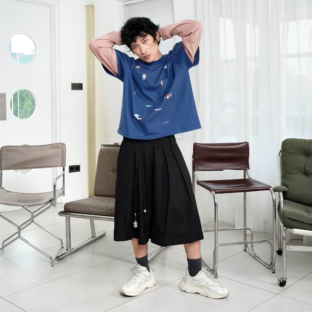 LIL PUBLIC  Plated Long Short "PANTS" CC-18