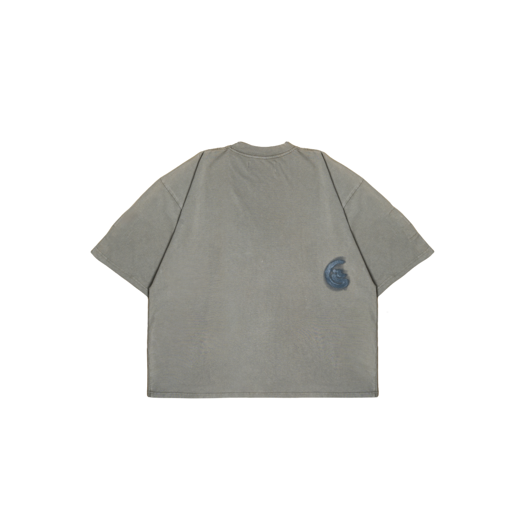 LIL PUBLIC Oversize Heavyweight T-shirt  Oba Yozo Green Wash “Osamu Series”
