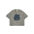 LIL PUBLIC Oversize Heavyweight T-shirt  Oba Yozo Green Wash “Osamu Series”