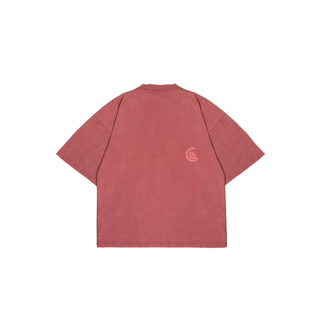 LIL PUBLIC Oversize Heavyweight T-shirt  Oba Yozo Red Wash “Osamu Series”