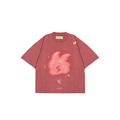 LIL PUBLIC Oversize Heavyweight T-shirt  Oba Yozo Red Wash “Osamu Series”