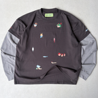 LIL PUBLIC Katabuchi Grey Triple layer Tee "Uketsu Series"