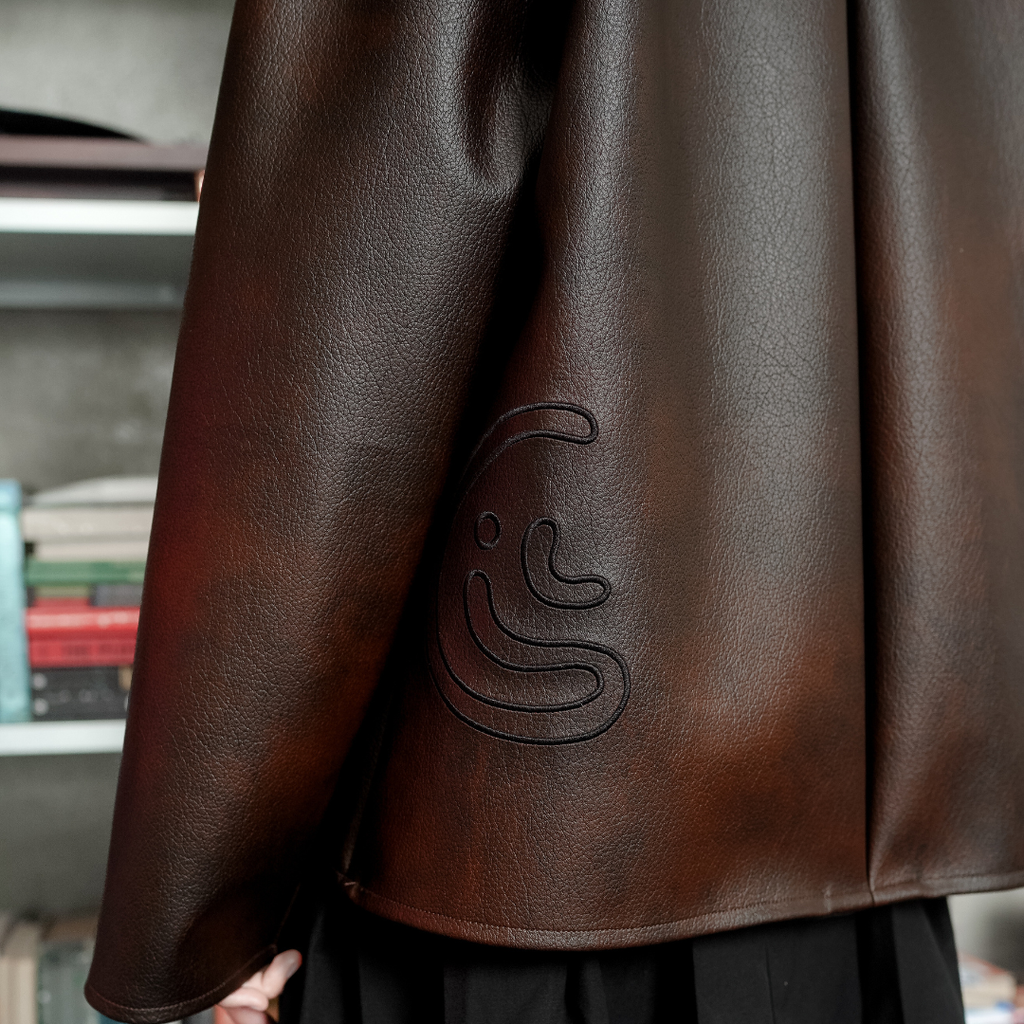LIL PUBLIC Takeichi Leather Cardigan “Osamu Series”