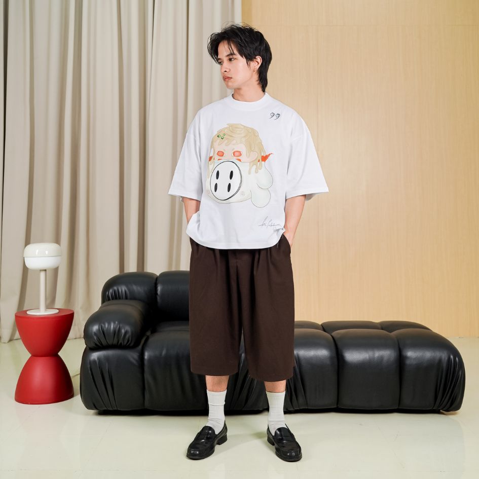 LIL PUBLIC Oversize Heavyweight T-shirt Nabeyaki “Hisashi series”