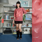 LIL PUBLIC Oversize Heavyweight T-shirt  Oba Yozo Red Wash “Osamu Series”
