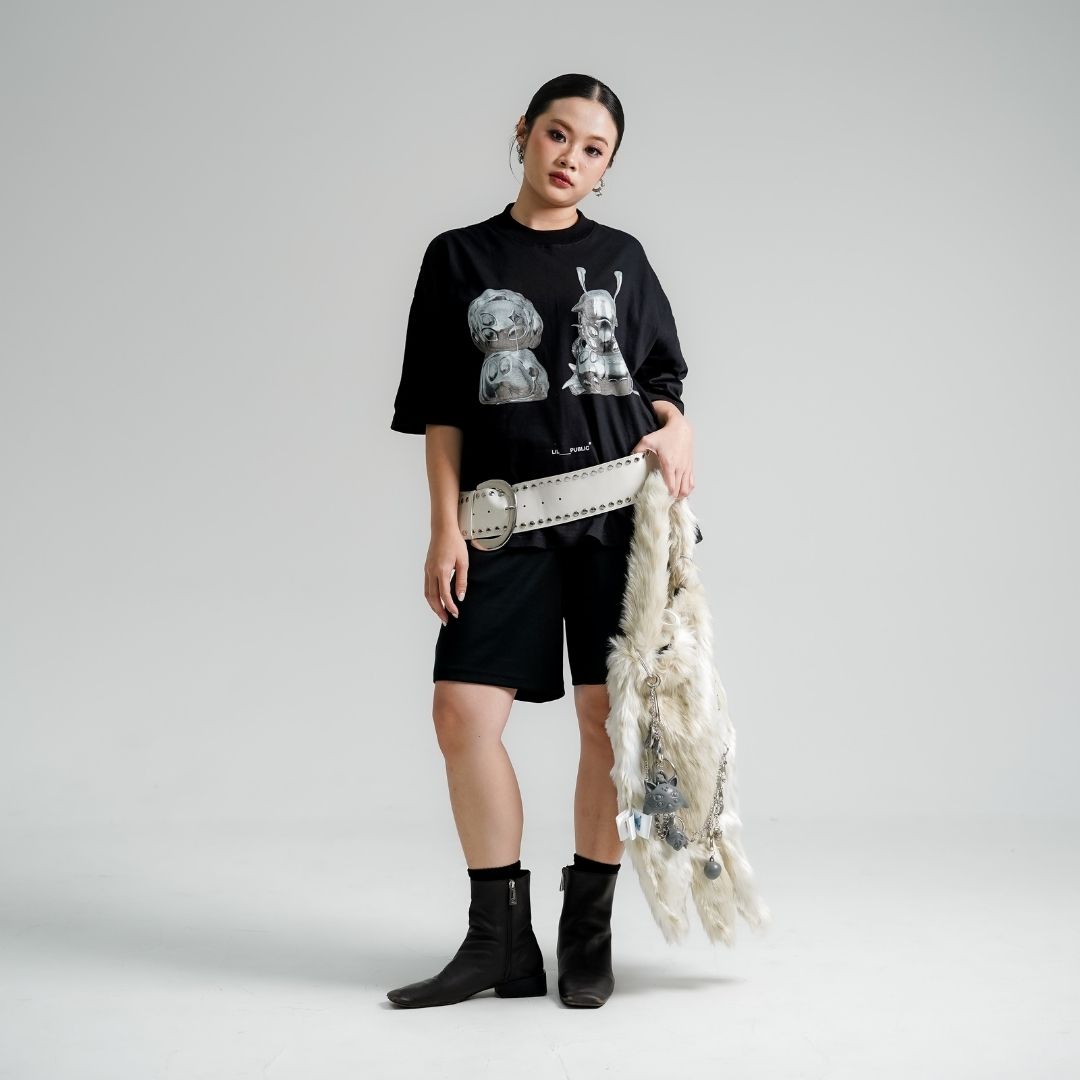 LIL PUBLIC Oversize Heavyweight T-shirt Nikujaga “Hisashi series”